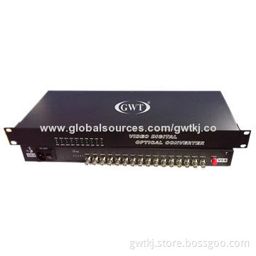 16-channel video + data optical transmitter and receiver